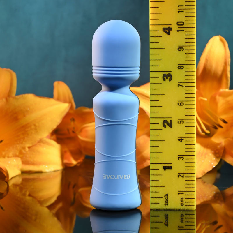 Evolved Out Of The Blue Blue 10.5 Cm Usb Rechargeable Mini Massager Wand