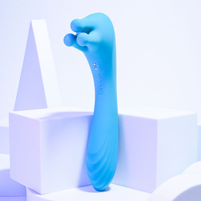 Evolved Heads Or Tails Blue 19.3 Cm Usb Rechargeable Dual Ended Massager