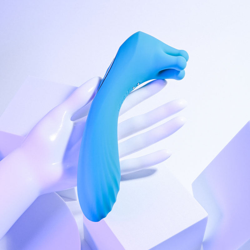 Evolved Heads Or Tails Blue 19.3 Cm Usb Rechargeable Dual Ended Massager