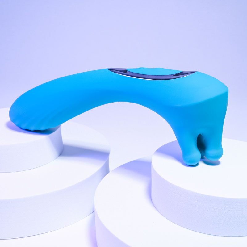 Evolved Heads Or Tails Blue 19.3 Cm Usb Rechargeable Dual Ended Massager