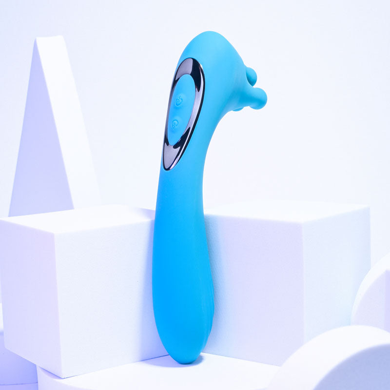 Evolved Heads Or Tails Blue 19.3 Cm Usb Rechargeable Dual Ended Massager