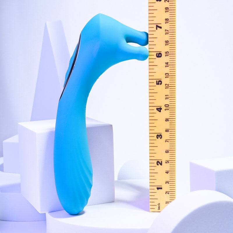 Evolved Heads Or Tails Blue 19.3 Cm Usb Rechargeable Dual Ended Massager