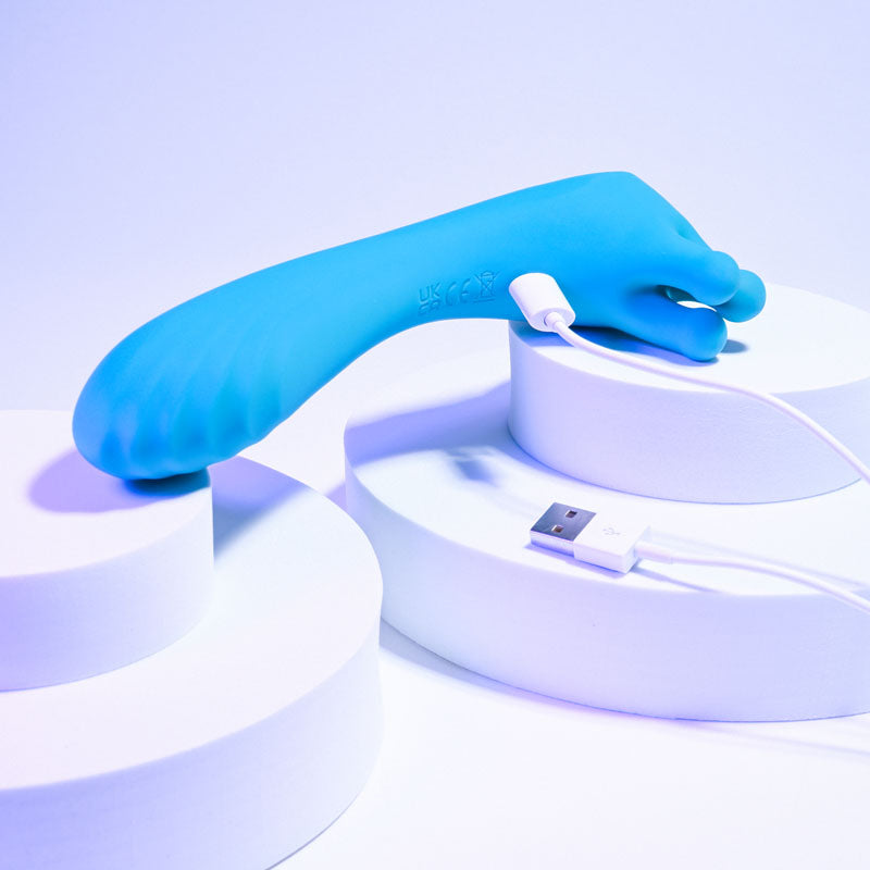 Evolved Heads Or Tails Blue 19.3 Cm Usb Rechargeable Dual Ended Massager