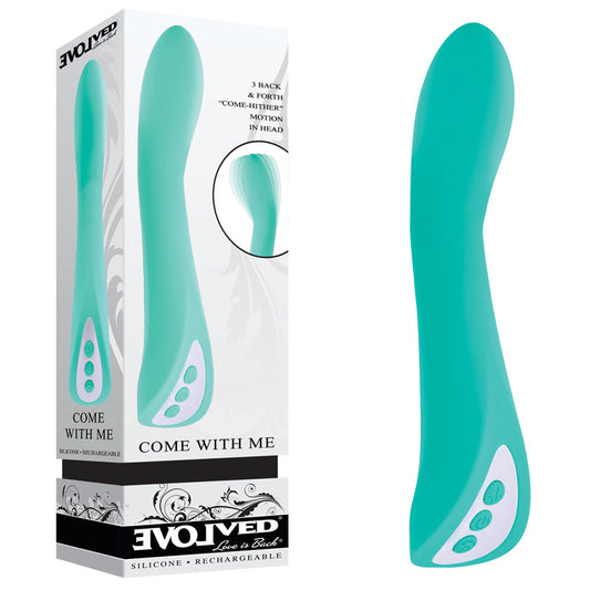 Evolved Come With Me Teal 20.3 Cm Usb Rechargeable Vibrator With Flicking Head