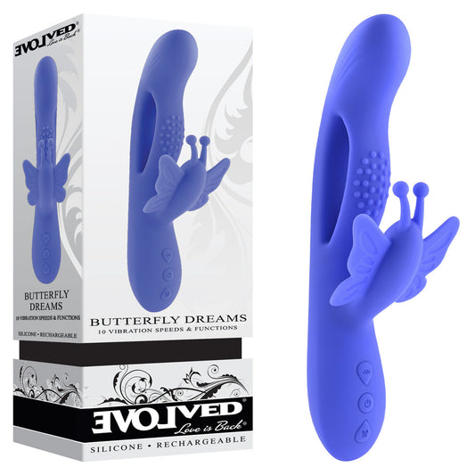 Evolved Butterfly Dreams Purple 23.8 Cm Usb Rechargeable Butterfly Vibrator
