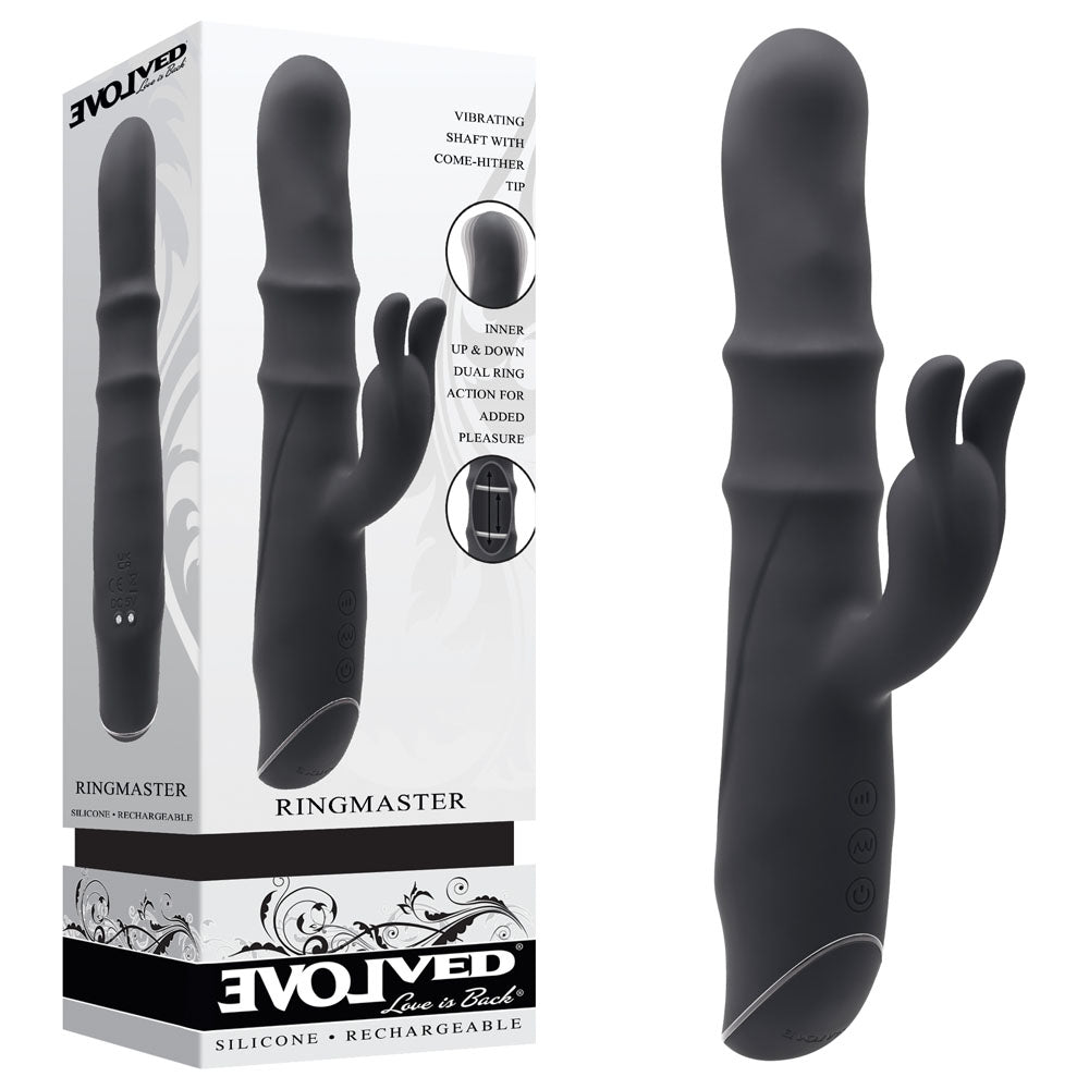 Evolved Ringmaster Black 23.1 Cm Usb Rechargeable Rabbit Vibrator