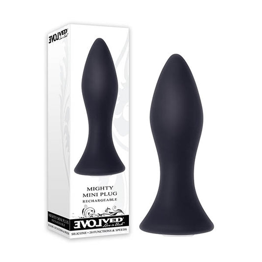 Evolved Mighty Mini Plug Black 8.9 Cm (3.5'') Usb Rechargeable Butt Plug