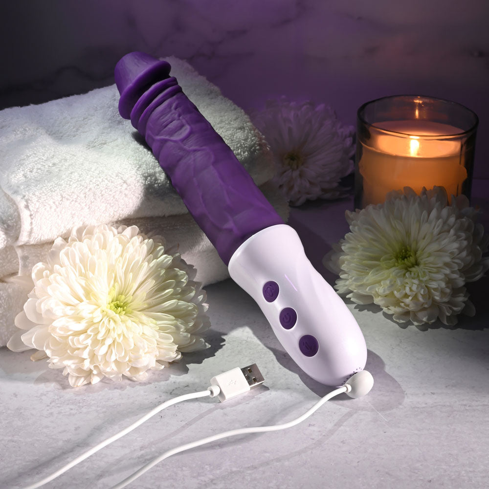 Evolved Plum Thrust Purple 29 Cm Usb Rechargeable Thrusting Vibrator
