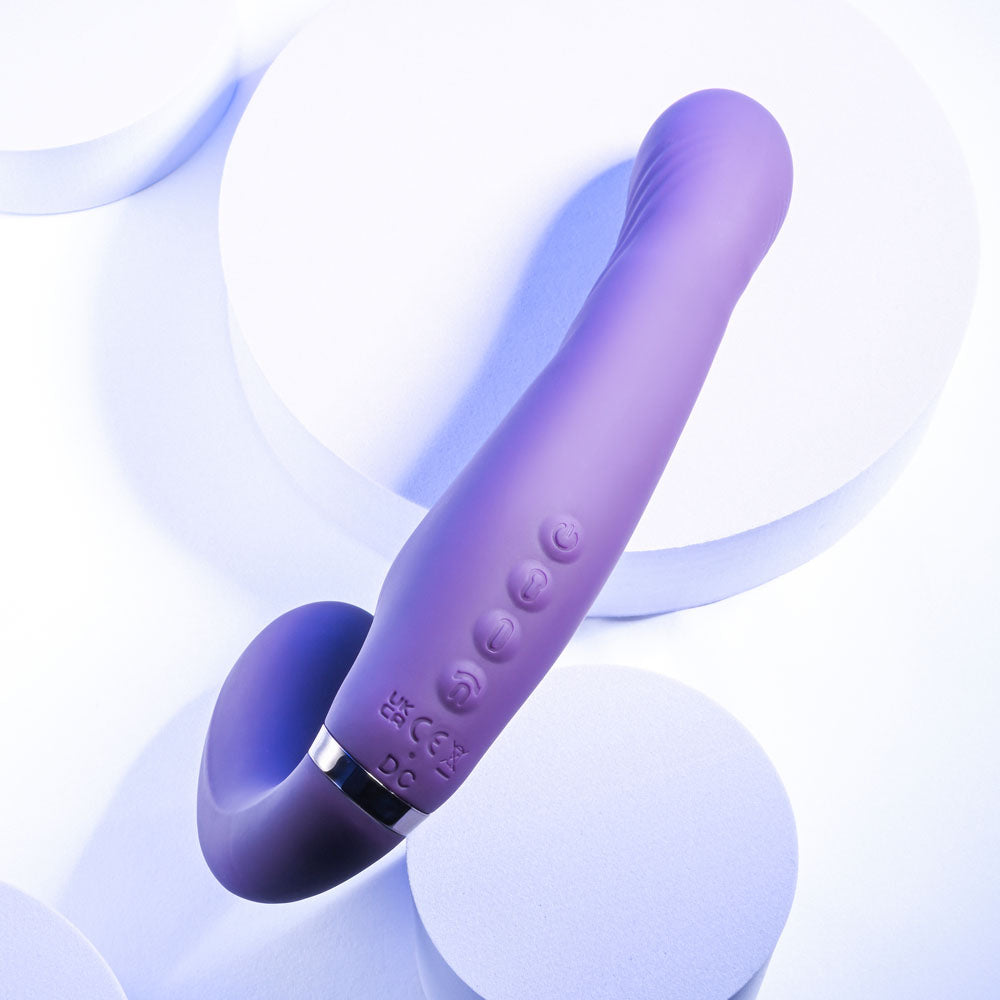 Evolved Share The Love Purple 22.9 Cm Usb Rechargeable Inflatable Strapless Strap On