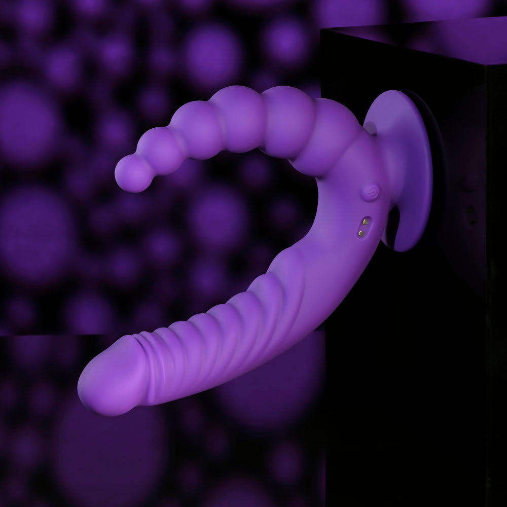 Evolved The Rider Purple Usb Rechargeable Double Ended Vibrator With Wireless Remote