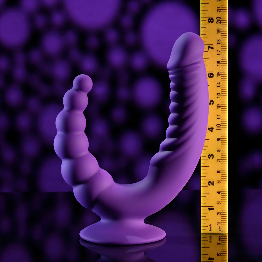 Evolved The Rider Purple Usb Rechargeable Double Ended Vibrator With Wireless Remote