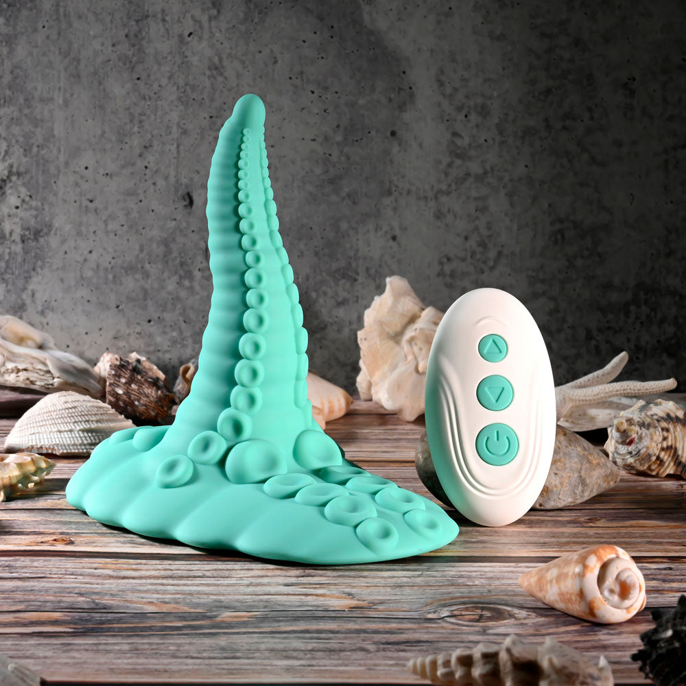 Evolved Tentacle Grinder Green Usb Rechargeable Fantasy Grinder Pad With Wireless Remote