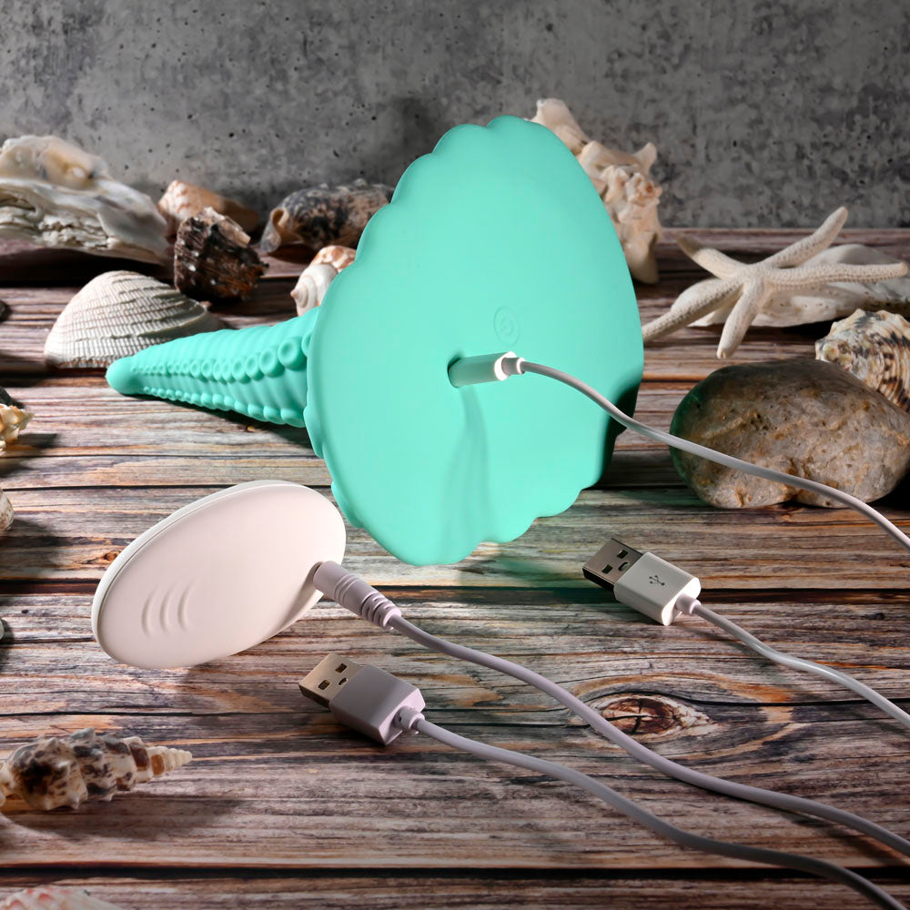 Evolved Tentacle Grinder Green Usb Rechargeable Fantasy Grinder Pad With Wireless Remote