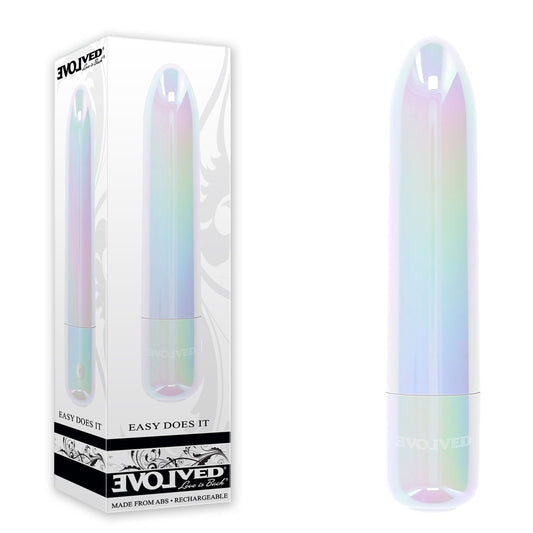 Evolved Easy Does It Pearlescent White 10 Cm Usb Rechargeable Bullet
