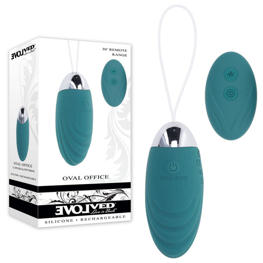 Evolved Oval Office Green 8.5 Cm Usb Rechargeable Wireless Egg With Remote Control