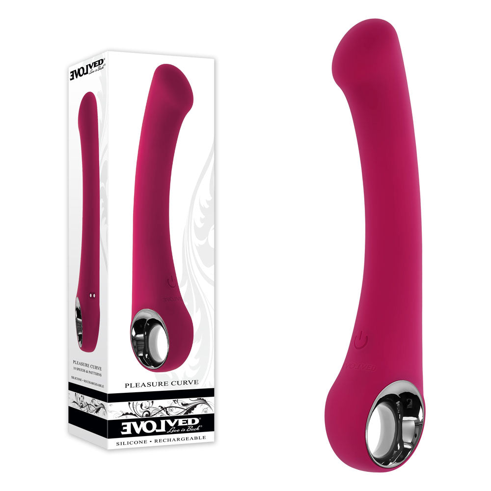 Evolved Pleasure Curve Pink 19 Cm Usb Rechargeable Vibrator