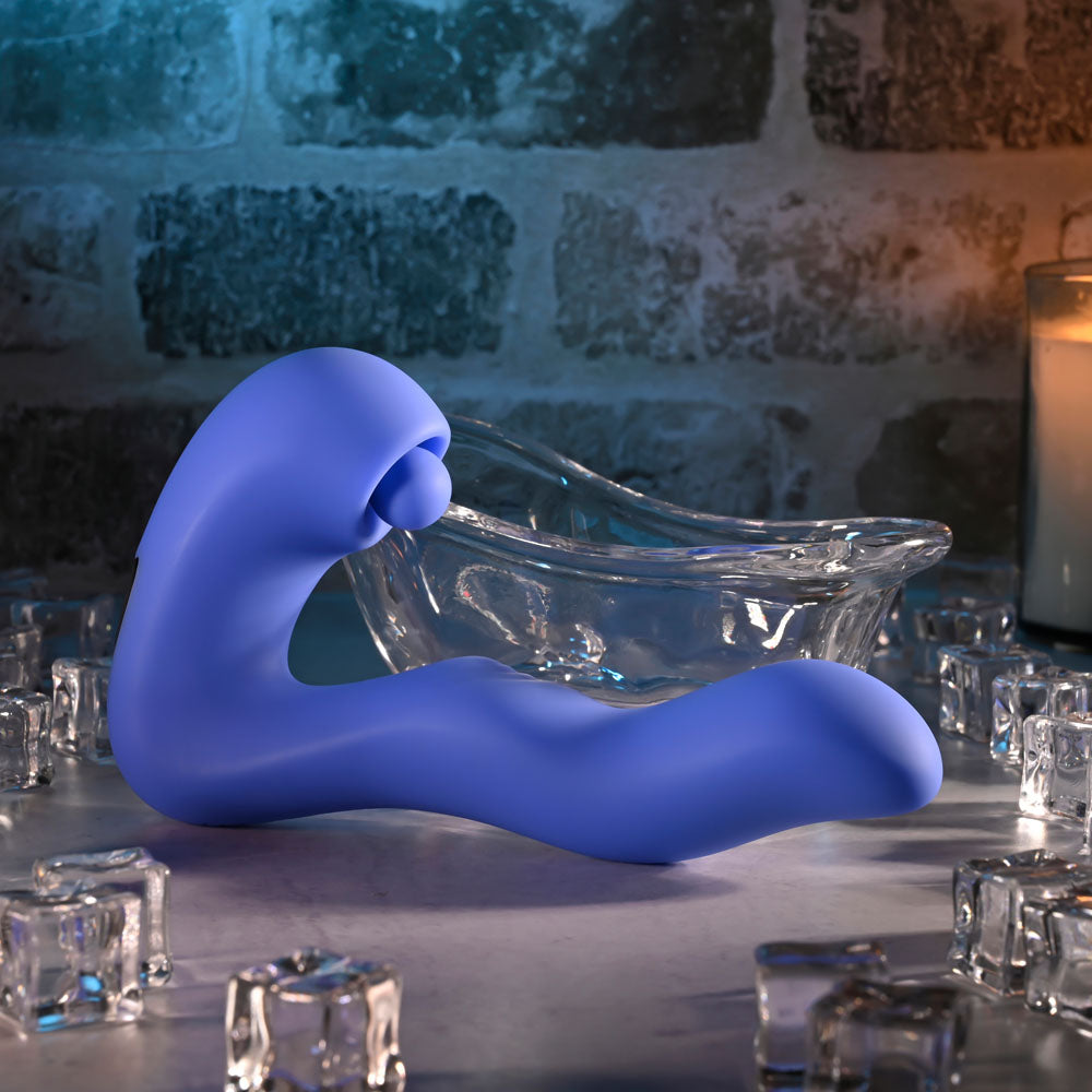 Evolved Tappity Tap Purple 16.6 Cm Usb Rechargeable Vibrator With Tapping Stimulator