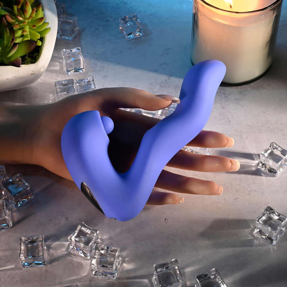 Evolved Tappity Tap Purple 16.6 Cm Usb Rechargeable Vibrator With Tapping Stimulator