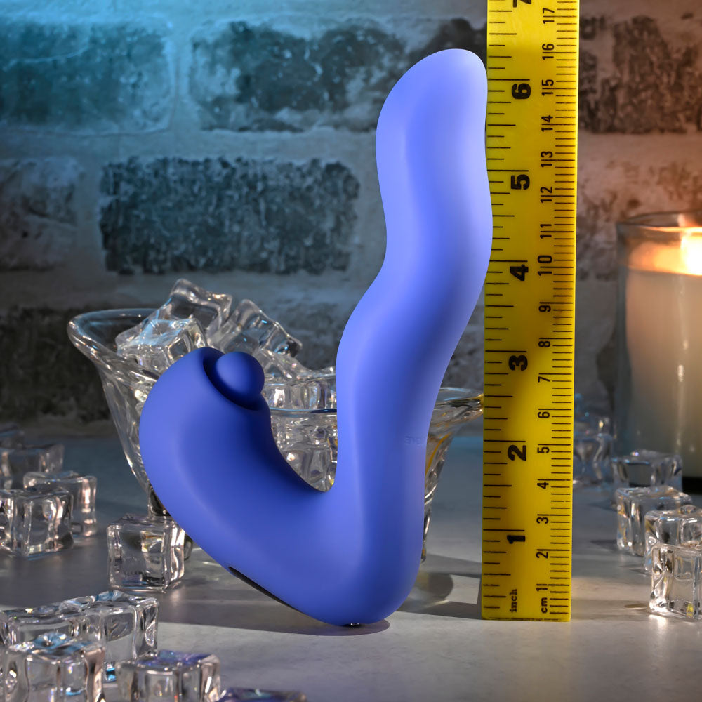 Evolved Tappity Tap Purple 16.6 Cm Usb Rechargeable Vibrator With Tapping Stimulator