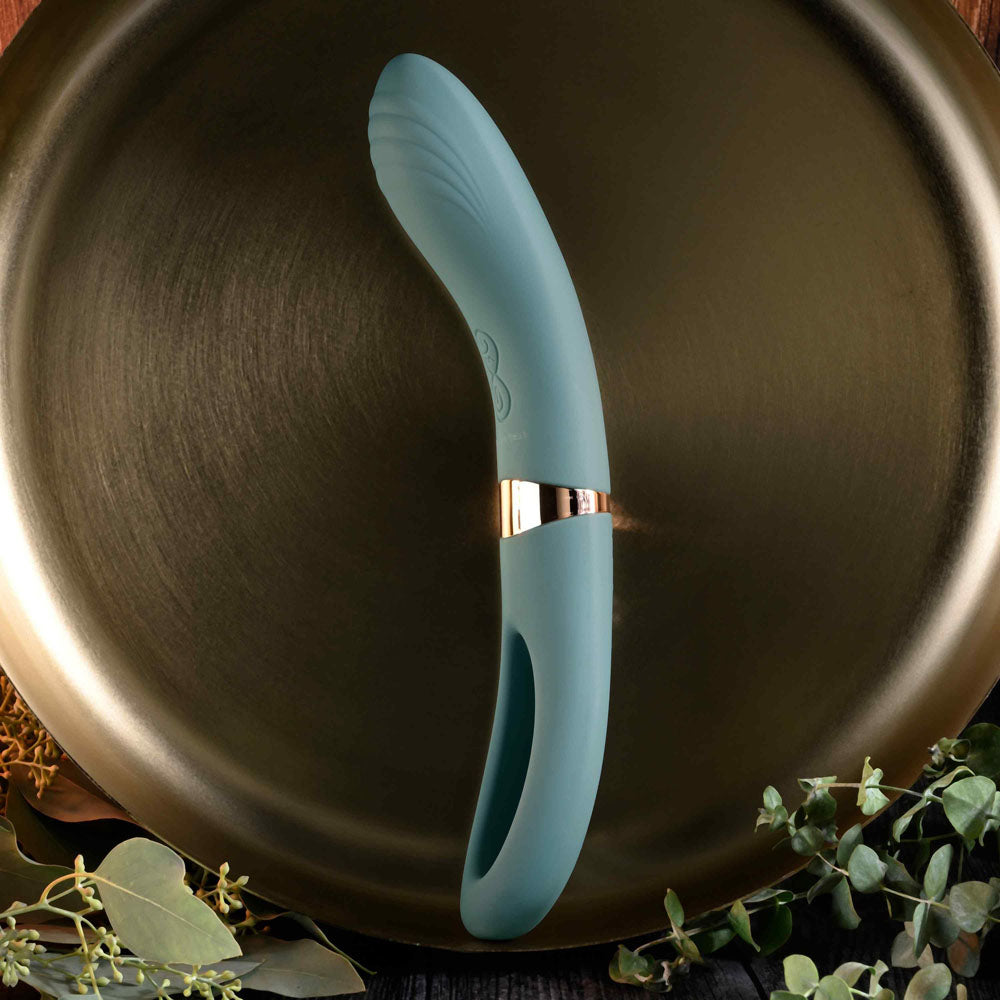 Evolved Chick Flick Olive Green 24 Cm Usb Rechargeable Vibrator With Flicking Tip