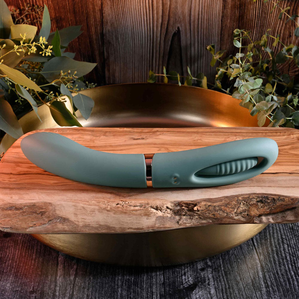 Evolved Chick Flick Olive Green 24 Cm Usb Rechargeable Vibrator With Flicking Tip
