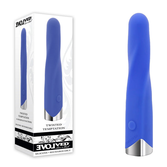 Evolved Twisted Temptation Blue 12 Cm Usb Rechargeable Bullet