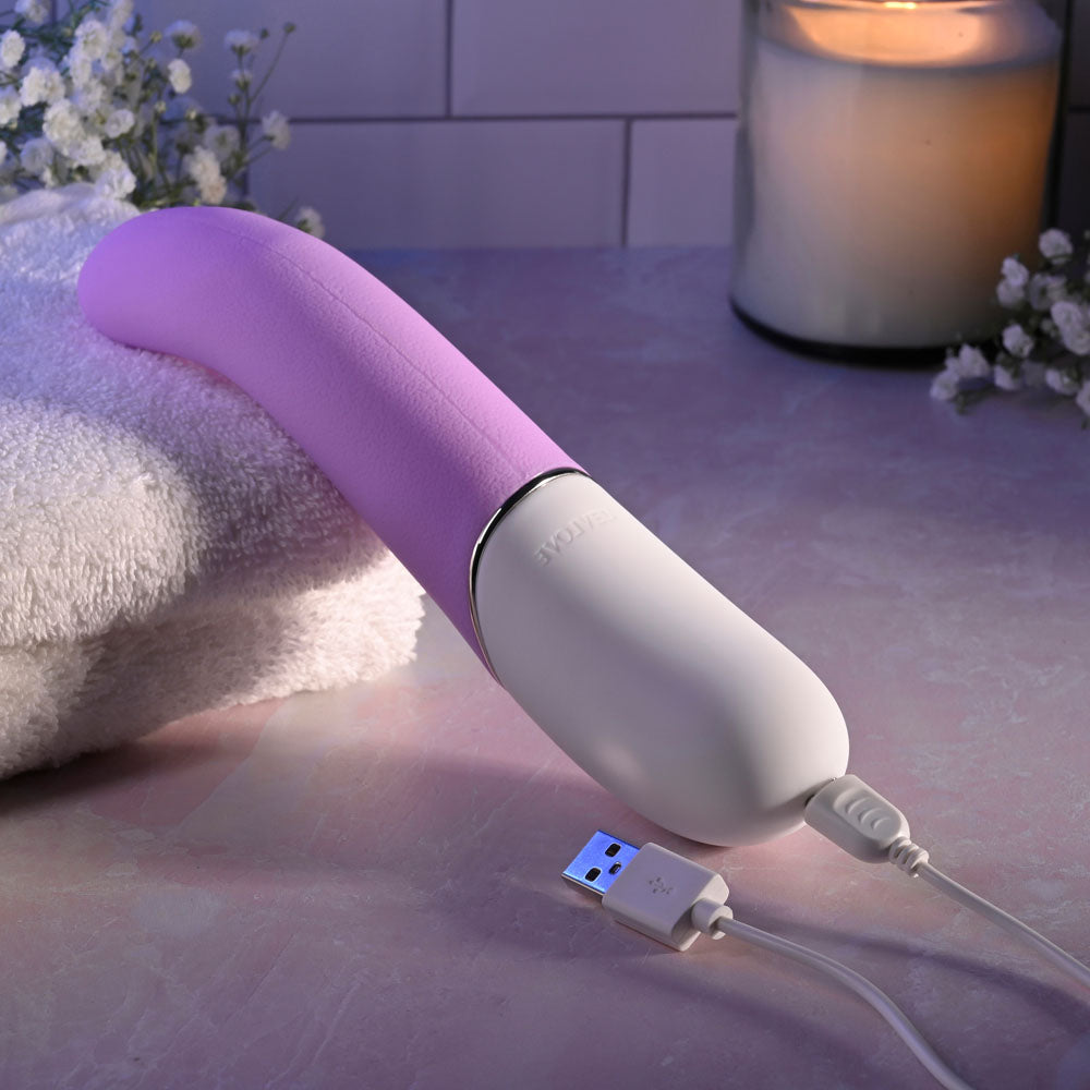 Evolved Slip Of The Tongue Purple 21.1 Cm Usb Rechargeable Flicking Tongue Vibrator