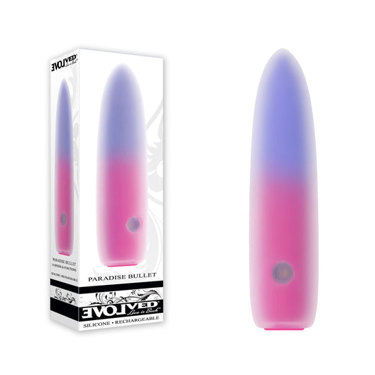 Evolved Paradise Bullet Pink/Purple 10.2 Cm Usb Rechargeable Bullet
