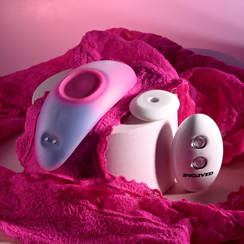 Evolved Paradise Panty Pink/Purple Usb Rechargeable Panty Vibrator With Remote Control