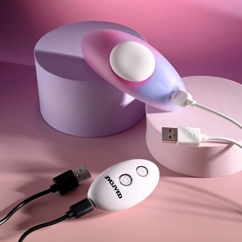 Evolved Paradise Panty Pink/Purple Usb Rechargeable Panty Vibrator With Remote Control
