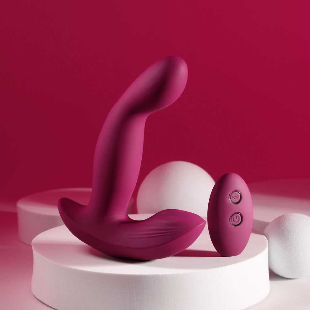 Evolved Come On Over Burgundy Red 15.9 Cm Usb Rechargeable Vibrator With Wireless Remote