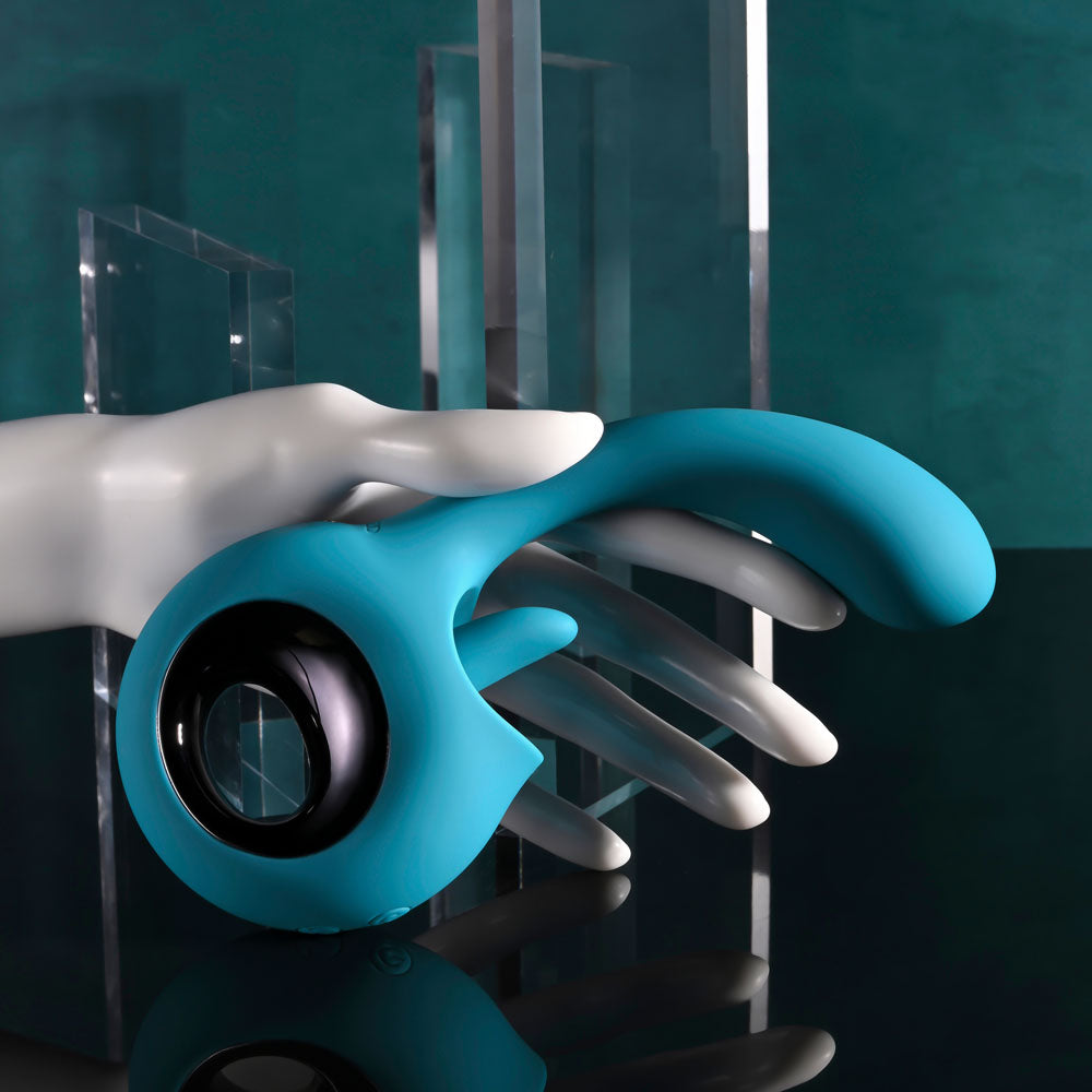 Evolved How Many Licks Blue 17.8 Cm Usb Rechargeable Vibrator With Flicking Stimulator