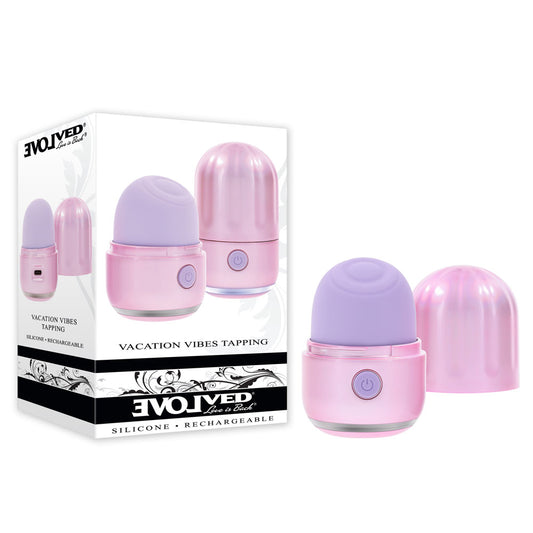 Evolved Vacation Vibes Tapping Pink 8.5 Cm Usb Rechargeable Tapping Stimulator