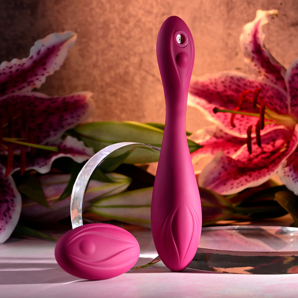 Evolved Cherry Pose Pink 16.1 Cm Usb Rechargeable Flexible & Posable Vibrator With Remote