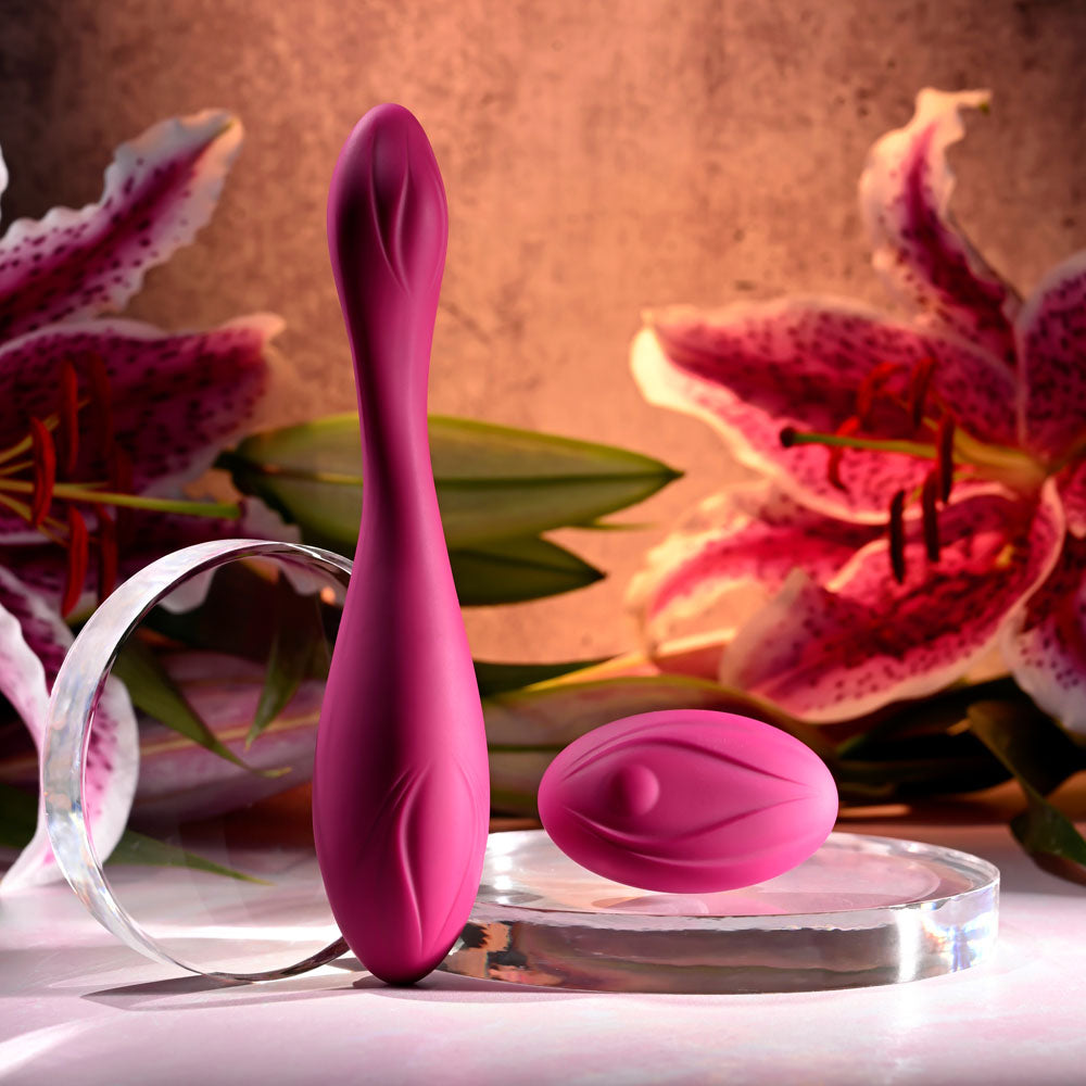 Evolved Cherry Pose Pink 16.1 Cm Usb Rechargeable Flexible & Posable Vibrator With Remote
