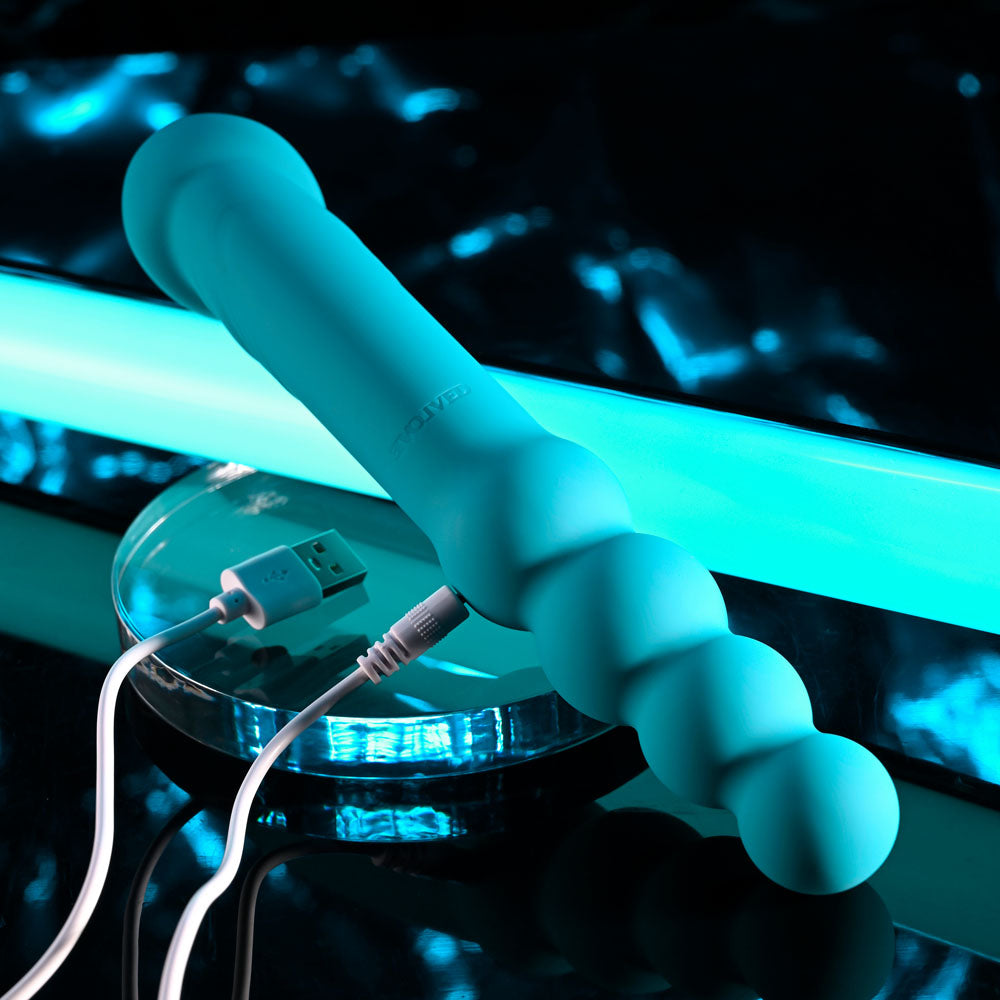 Evolved Flip Flop Blue 23.1 Cm Usb Rechargeable Dual Ended Vibrator