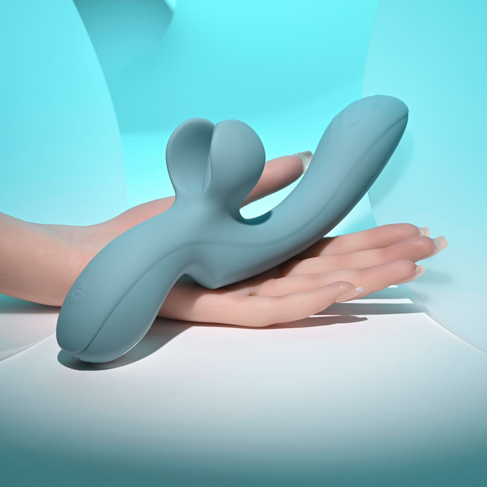 Evolved Take Your Flick Grey 24.1 Cm Usb Rechargeable Vibrator With Flicking Clitoral Stimulator