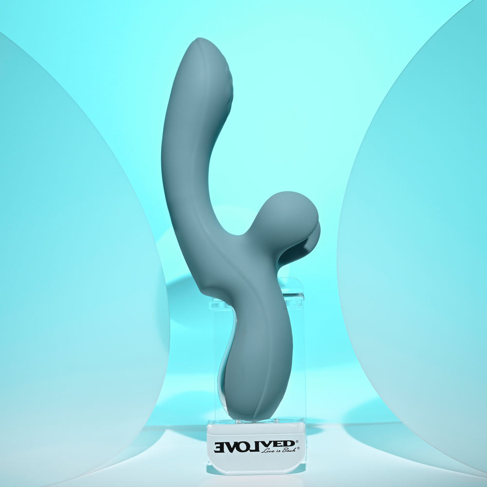 Evolved Take Your Flick Grey 24.1 Cm Usb Rechargeable Vibrator With Flicking Clitoral Stimulator