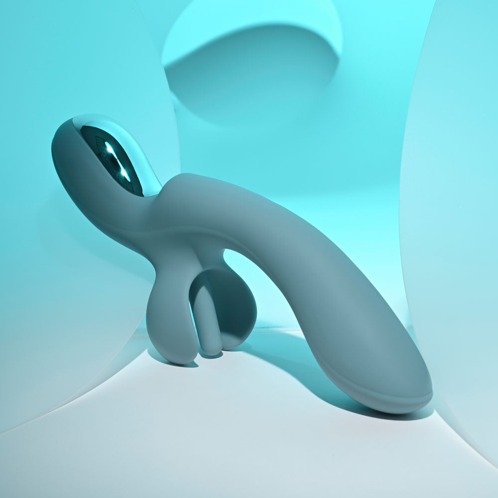 Evolved Take Your Flick Grey 24.1 Cm Usb Rechargeable Vibrator With Flicking Clitoral Stimulator