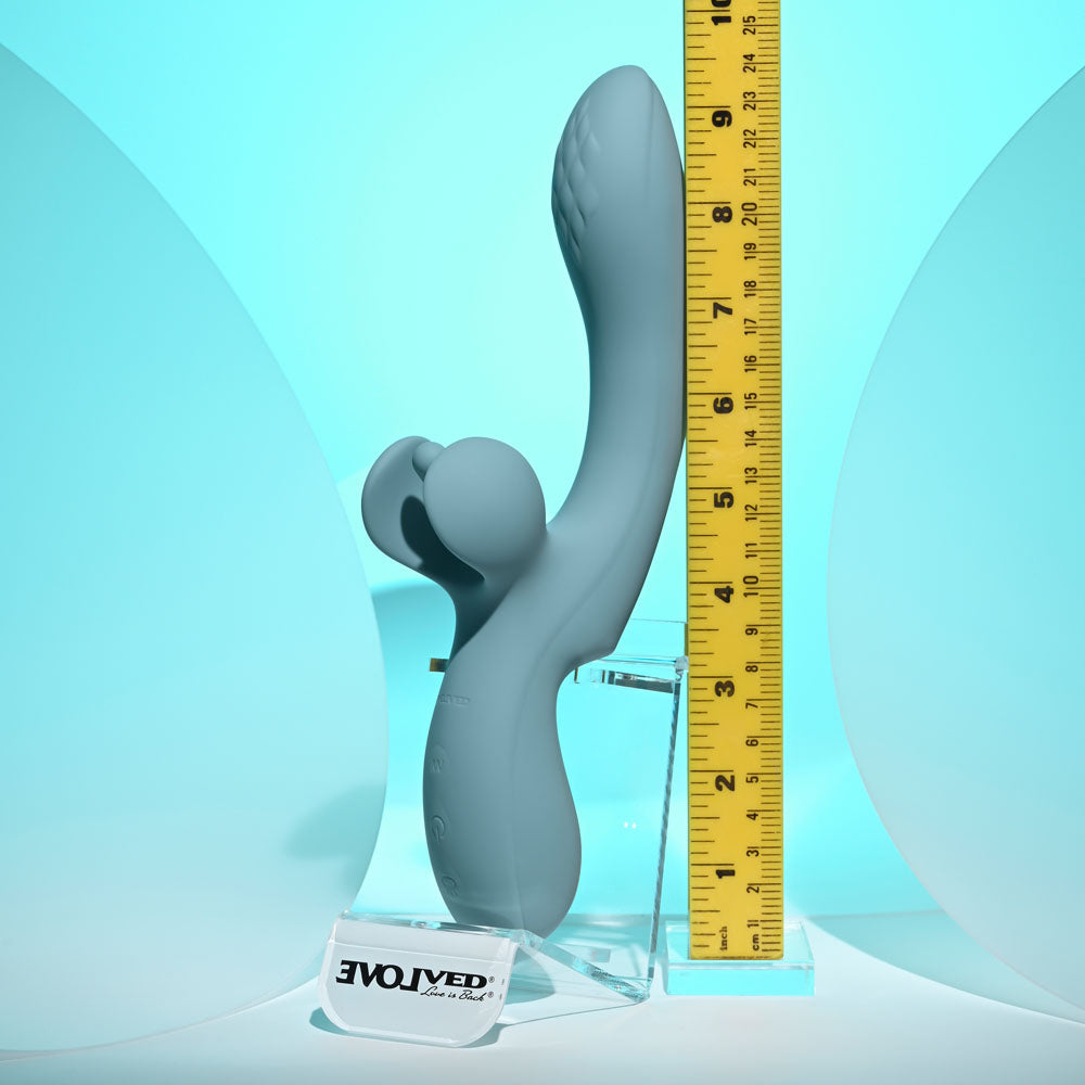 Evolved Take Your Flick Grey 24.1 Cm Usb Rechargeable Vibrator With Flicking Clitoral Stimulator