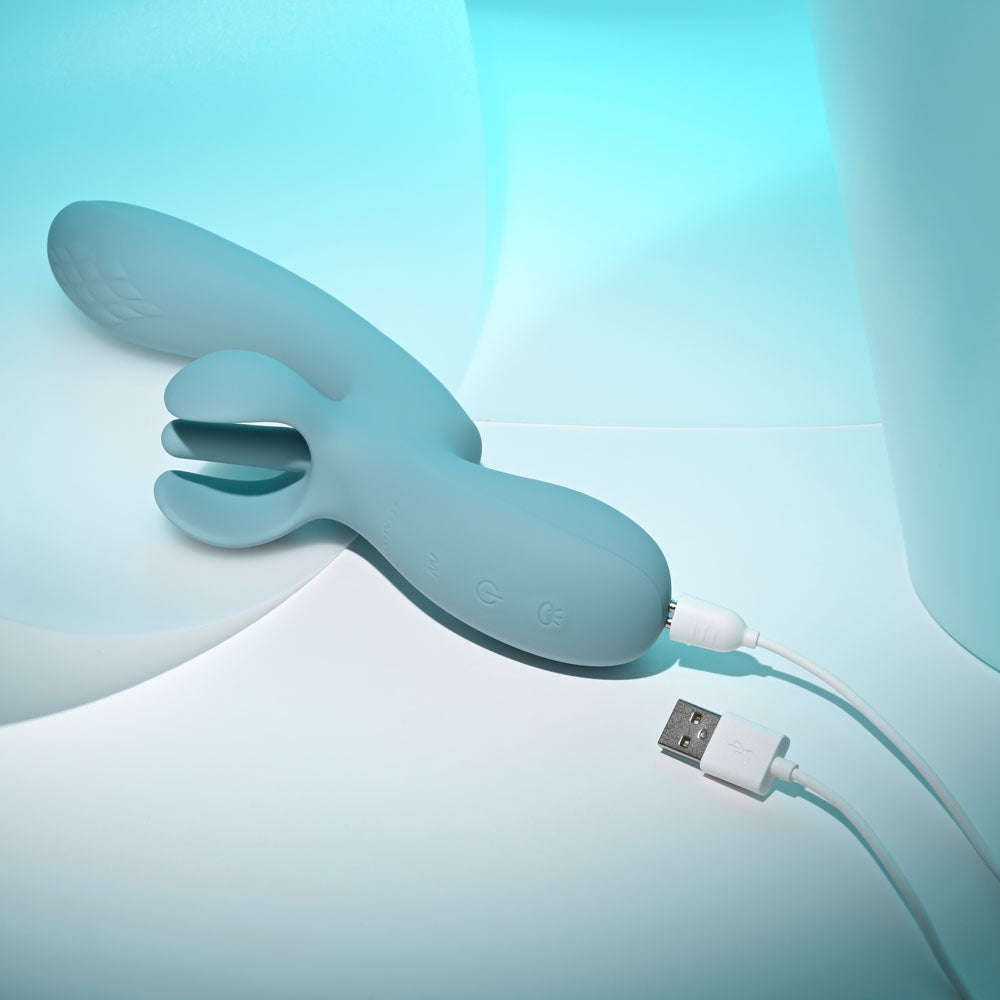 Evolved Take Your Flick Grey 24.1 Cm Usb Rechargeable Vibrator With Flicking Clitoral Stimulator