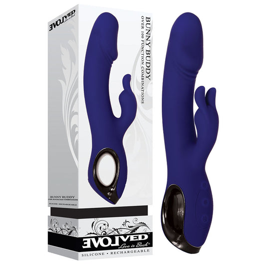 Evolved Bunny Buddy Blue 22.2 Cm Usb Rechargeable Rabbit Vibrator