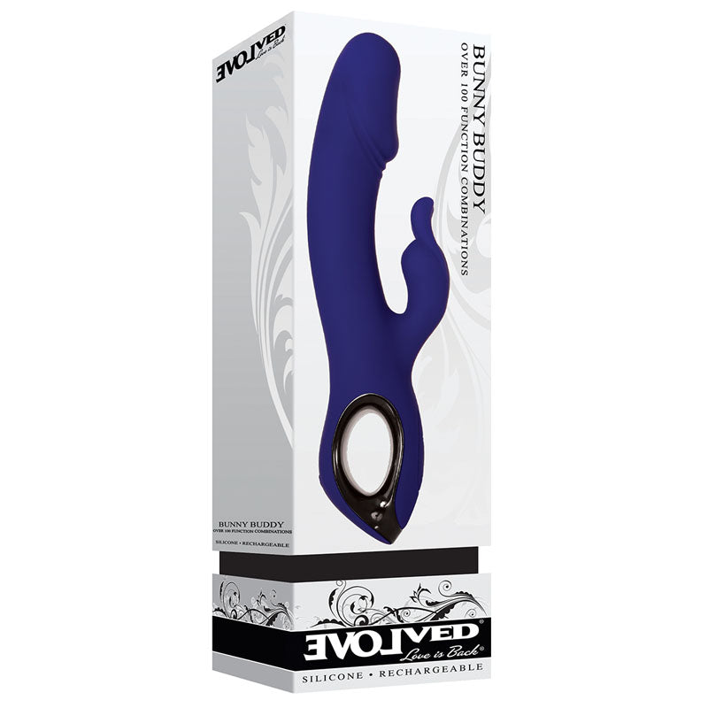 Evolved Bunny Buddy Blue 22.2 Cm Usb Rechargeable Rabbit Vibrator