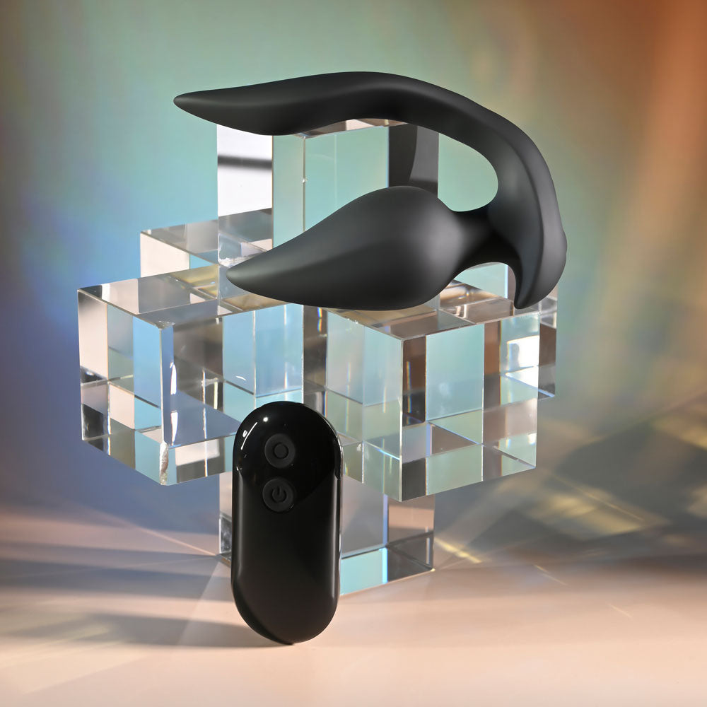 Evolved The Genie Black 11.2 Cm Usb Rechargeable Vibrating Plug With Wireless Remote