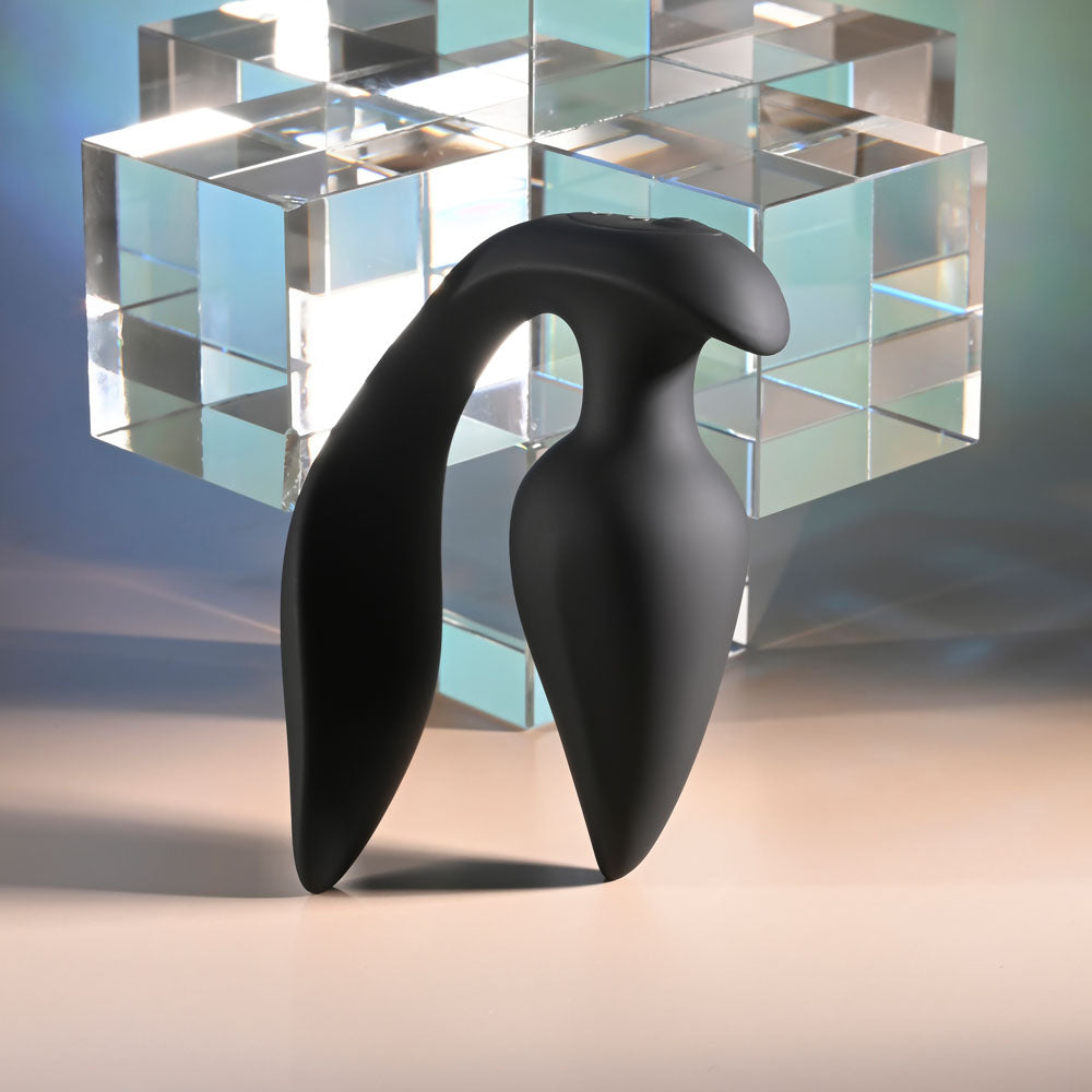 Evolved The Genie Black 11.2 Cm Usb Rechargeable Vibrating Plug With Wireless Remote