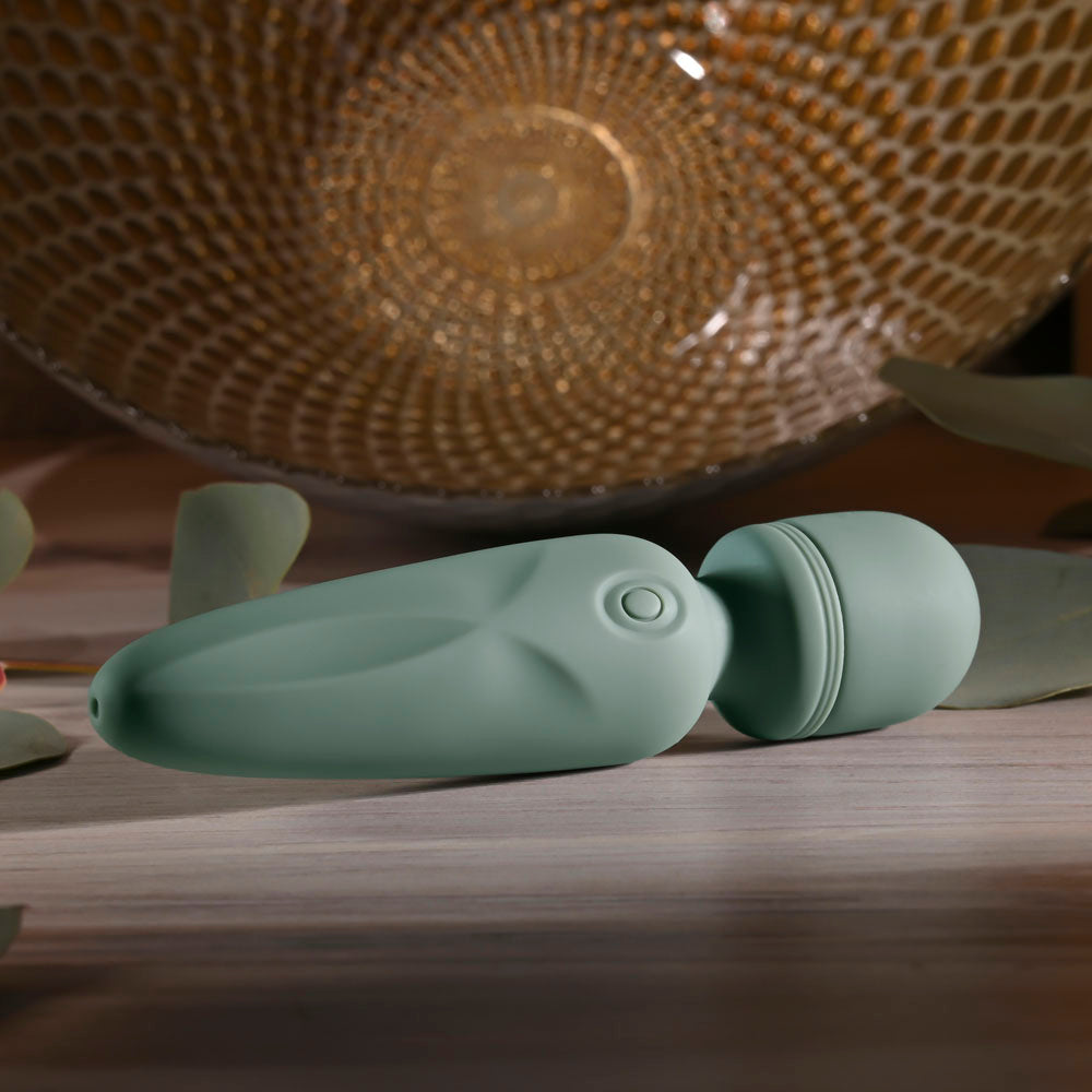 Evolved Rumble Wand Olive Green 13.4 Usb Rechargeable Mini Massage Wand