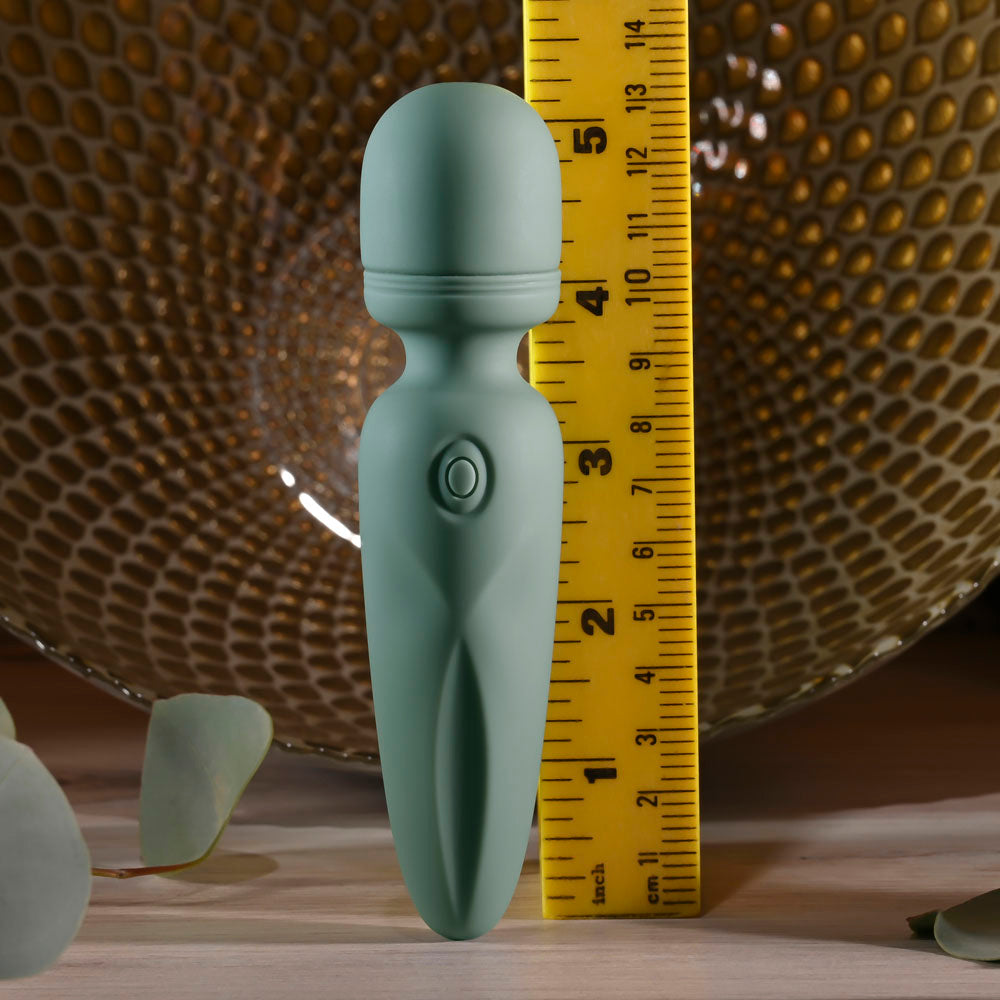 Evolved Rumble Wand Olive Green 13.4 Usb Rechargeable Mini Massage Wand