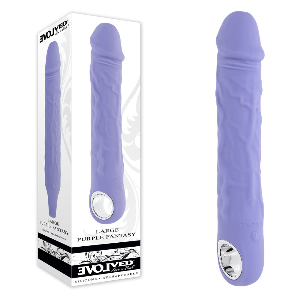 Evolved Large Purple Fantasy Purple 21.8 Cm Usb Rechargeable Vibrator