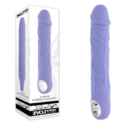 Evolved Large Purple Fantasy Purple 21.8 Cm Usb Rechargeable Vibrator