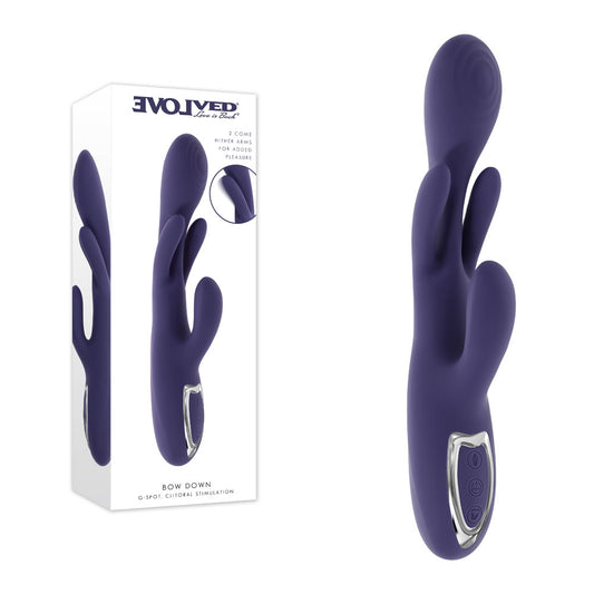 Evolved Bow Down Purple Usb Rechargeable Rabbit Vibrator